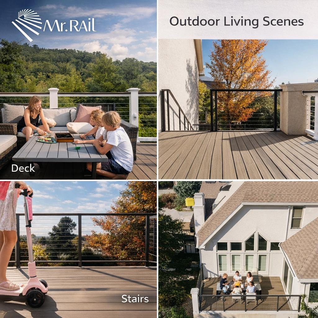 Cable Railing for a Lakeside Cabin