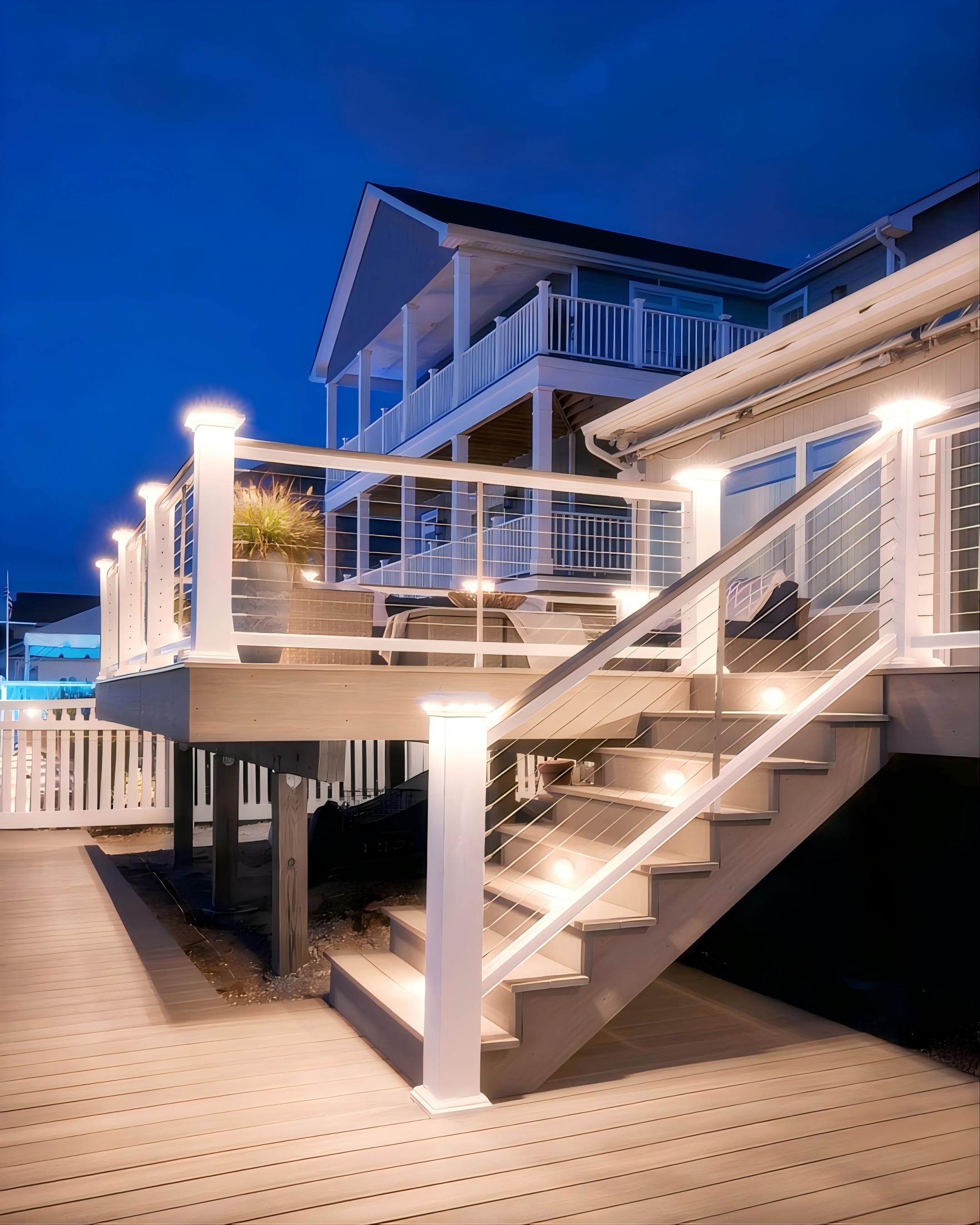 Upgraded Forest Lodge Cable Railing for Decks