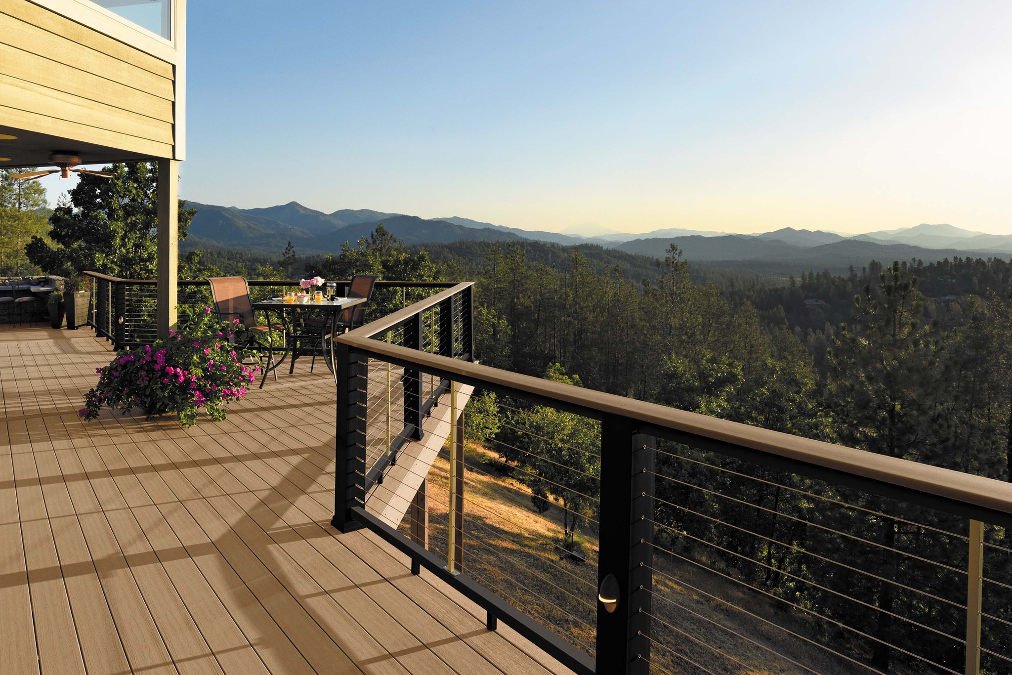 Stainless Steel Cable Railing for the Open Black Deck