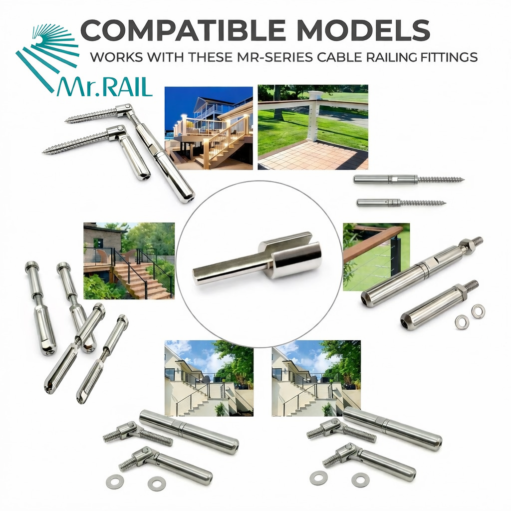 Compatible with MR.RAIL Stainless Steel Cable Hardware