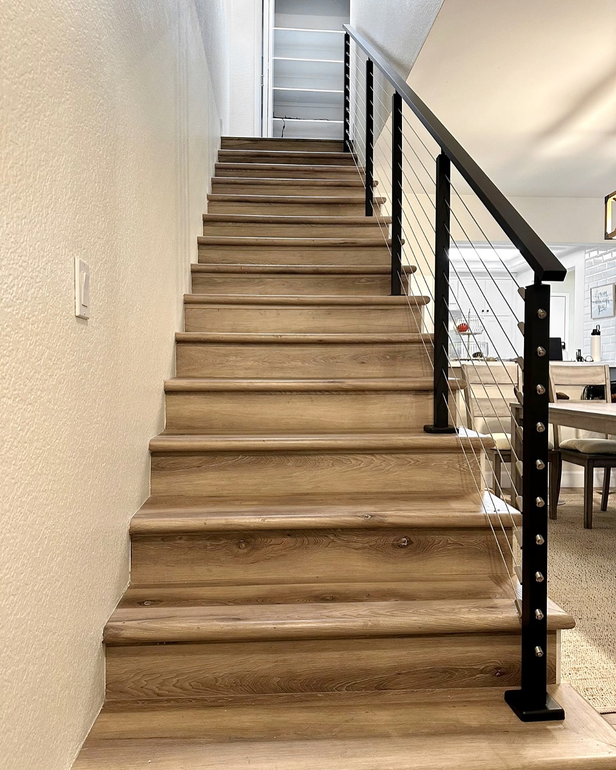 Cable Railing for a DIY Interior Remodel