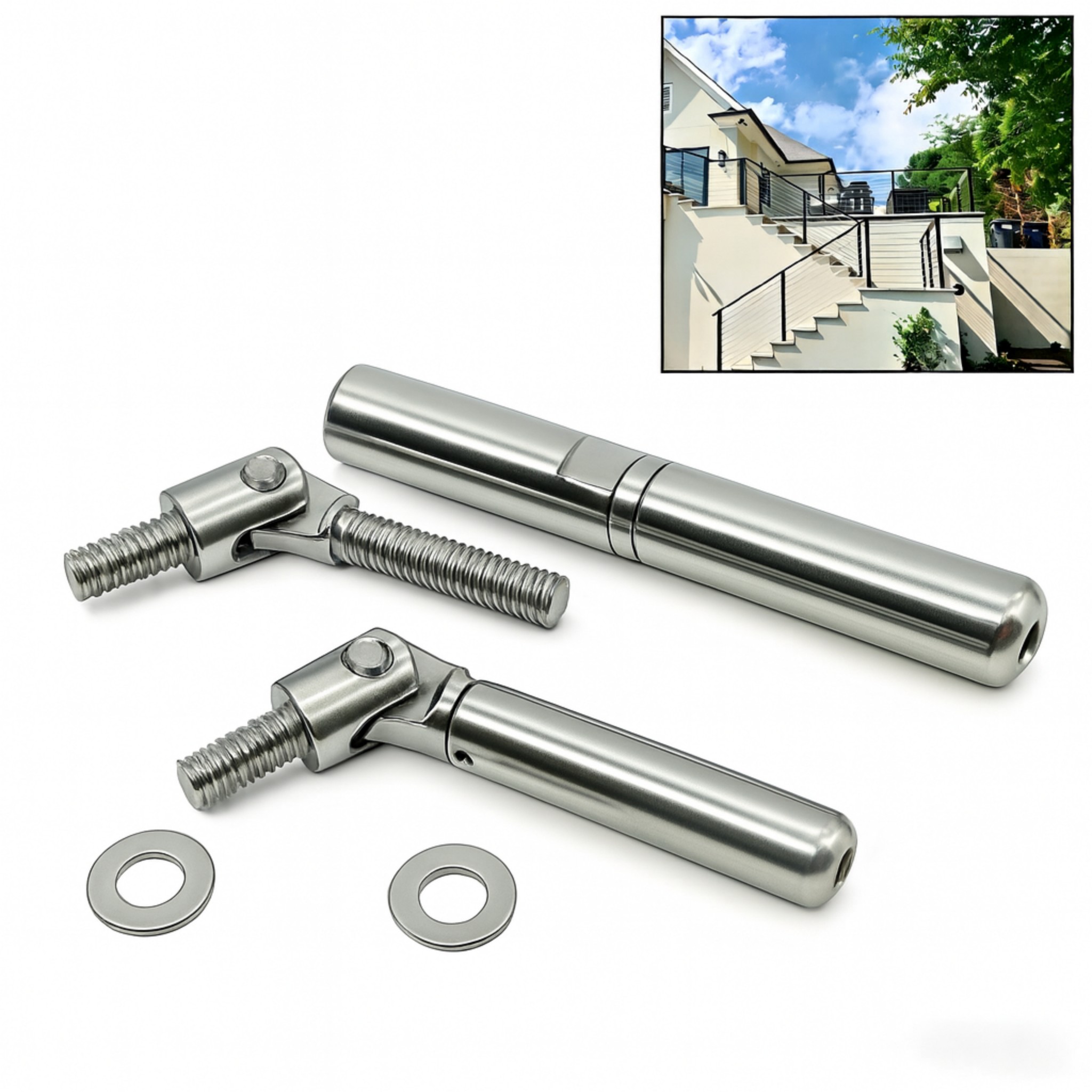 MR-03 / 13 / 23 Quick Lock · Metal Post · Stair Runs