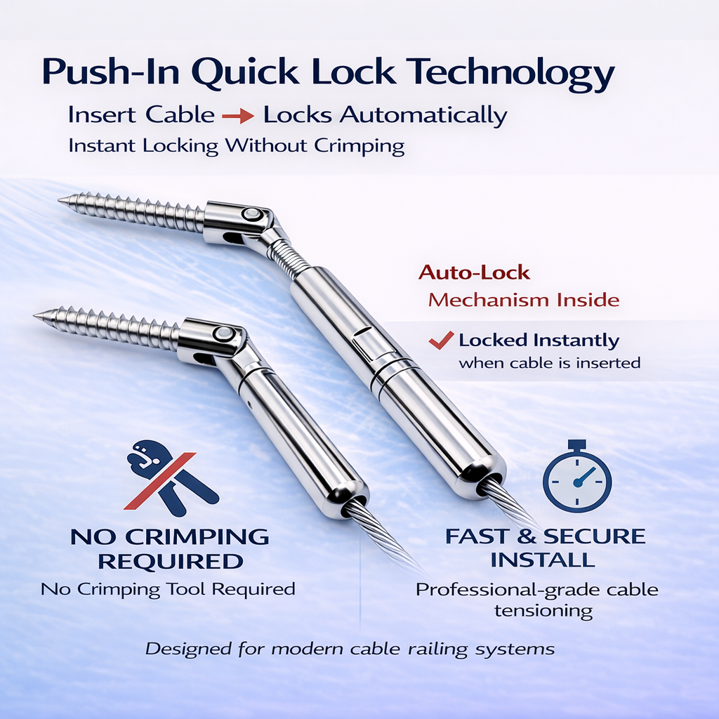 Quick Lock Push-In System – No Crimping Required