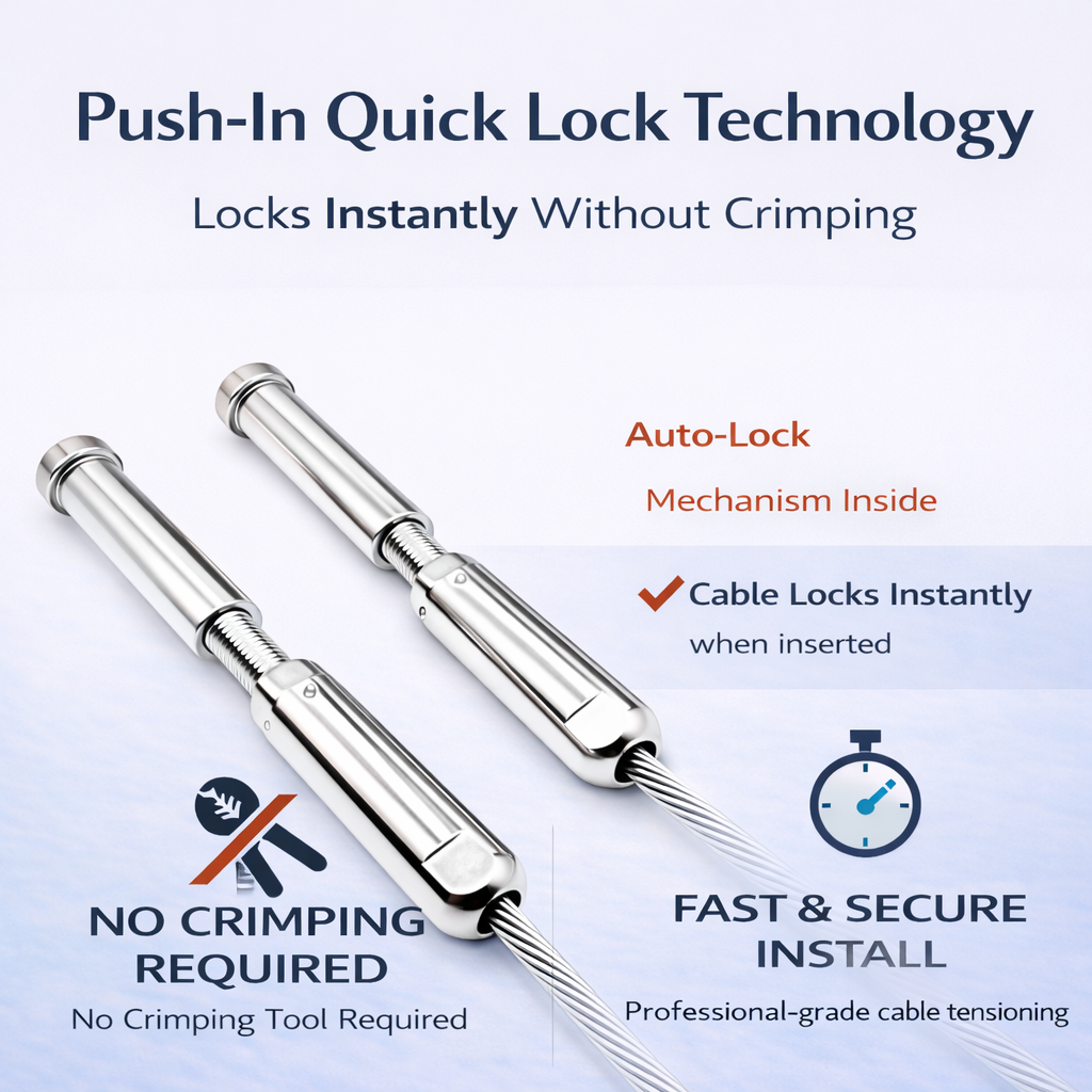 Quick Lock Push-In System for Fast Installation